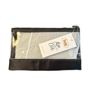 Lug Clear and Black Cosmetic Pouch - NWT